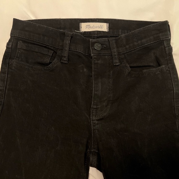 Madewell Jeans - Road Tripper Black Denim Stretch Skinny Mid Rise Womens 24 - Picture 4 of 13